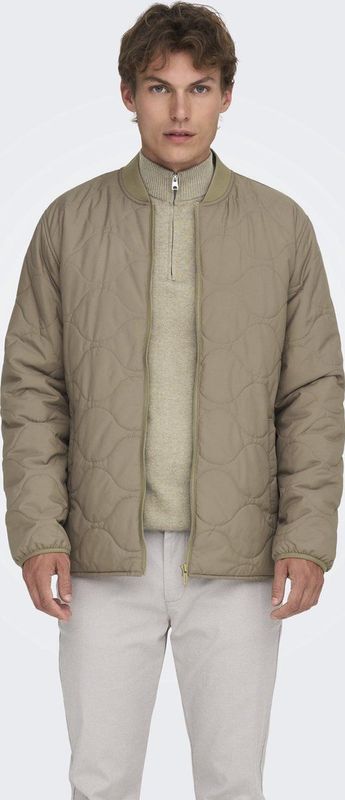 Onsart - Jas - Hoge Hals - Lange Mouwen - Gequilte Detail - Polyester Voering