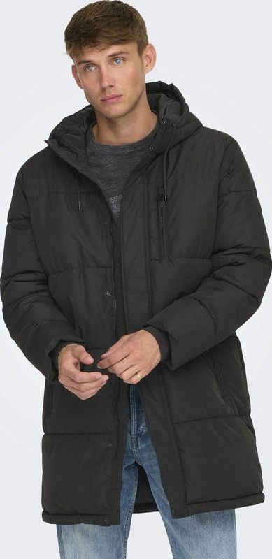 Onsmelvin - Puffer Jacket - Winterjas - Hoge Hals - Knoopsluiting en Ritssluiting
