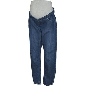 Mom Fit - Zwangerschapsjeans - Licht Verwassen Dark Denim - Elastische Buikband