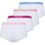 4-Pack Dames short - Pack Pin - Katoenen dames onderbroeken - Multipack - S - Wit