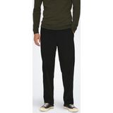 Broek - Rib - Donkerblauw - Katoen - Loose Fit