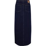 Piece - Pcjeie Hw Ankle - Denimrok - Blauw - Hoge Taille, Voorste Split, 79% Katoen