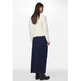 Piece - Pcjeie Hw Ankle - Denimrok - Blauw - Hoge Taille, Voorste Split, 79% Katoen