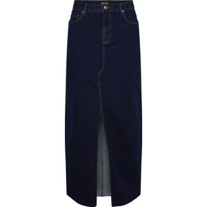 Piece - Pcjeie Hw Ankle - Denimrok - Blauw - Hoge Taille, Voorste Split, 79% Katoen