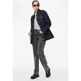 Pieces Jeans Pckelly Mw Straight Jeans Dg202 Noo 17150936 Dark Grey Denim Dames