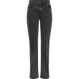 Pieces Jeans Pckelly Mw Straight Jeans Dg202 Noo 17150936 Dark Grey Denim Dames