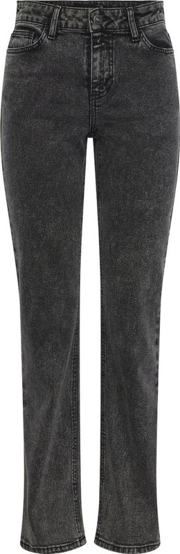 Pieces Jeans Pckelly Mw Straight Jeans Dg202 Noo 17150936 Dark Grey Denim Dames