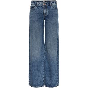PIECES - Selma - Jeans - Blauw Denim - Wide Leg - Low Waist