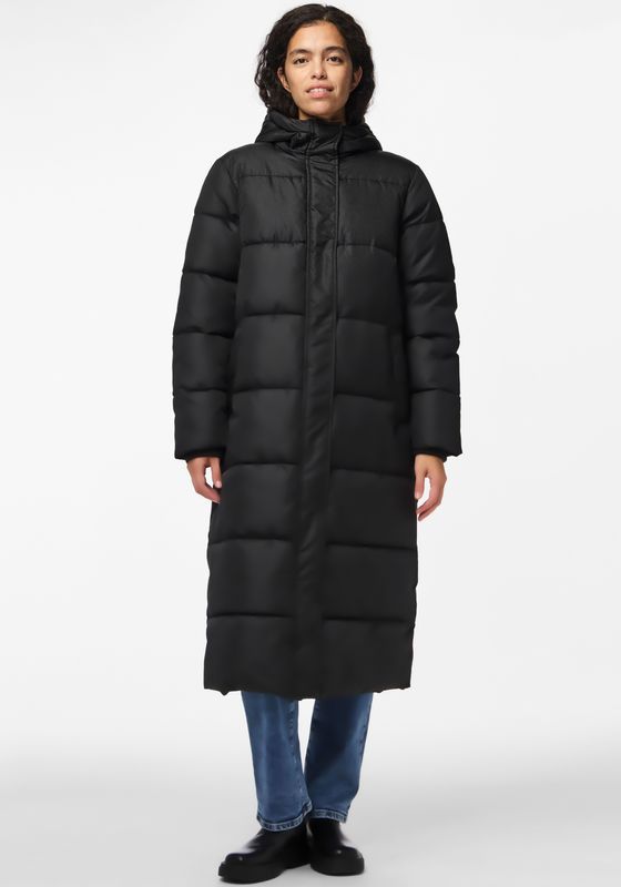 Puffer Jacket - Zwart - Polyester - Capuchon - Lange Mouwen