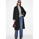 pieces - PCMARBEL LONG COAT NOOS - Lange Jas - Zwart - Regular Fit
