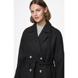pieces - PCMARBEL LONG COAT NOOS - Lange Jas - Zwart - Regular Fit