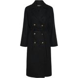 pieces - PCMARBEL LONG COAT NOOS - Lange Jas - Zwart - Regular Fit