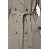 Jas - Lang - Polyester - Revers - Dubbele Rij Knopen - Ceintuur