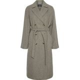 Jas - Lang - Polyester - Revers - Dubbele Rij Knopen - Ceintuur