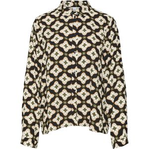 VERO MODA - Soepele Blouse - Zwart/Ecru - Viscose