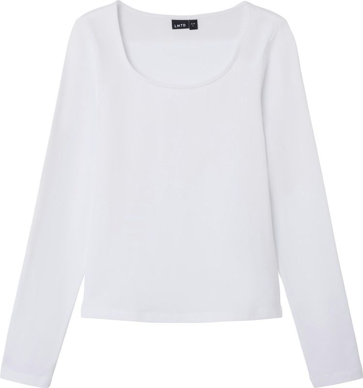 Name it - Nlfnove Ls Deep o-Neck Short Top Noos - Meisjes - t-Shirts