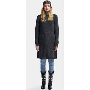 pieces - PCELLEN LS O-NECK KNIT DRESS NOOS - Gebreide Jurk - Donkergrijs Melange