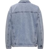 Denim Jas - Blauw - Katoen - Capuchon Met Verstelbaar Koord