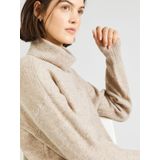 Gebreide Trui - Rolkraag - Lange Mouwen - Losse Pasvorm - Zwart - 65% Gerecycled Polyester