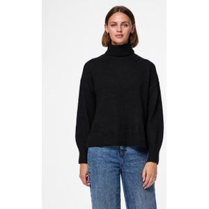 Gebreide Trui - Rolkraag - Zwart - 65% Gerecycled Polyester