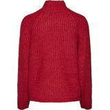 Gebreid Trui - Mélange - Knitwear - Lange Mouwen - Opstaande Kraag