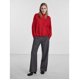 Gebreid Trui - Mélange - Knitwear - Lange Mouwen - Opstaande Kraag