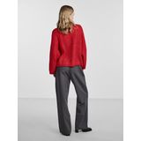 Gebreid Trui - Mélange - Knitwear - Lange Mouwen - Opstaande Kraag