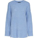 Oversized Gebreide Trui - Geribde Ronde Hals - Lange Mouwen - Gerecycled Polyester