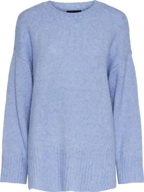 Oversized Gebreide Trui - Geribde Ronde Hals - Lange Mouwen - Gerecycled Polyester