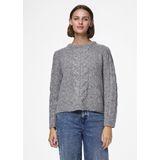 Gebreide Trui - Ronde Hals - Lange Mouwen - Grijs - 50% Gerecycled Polyester