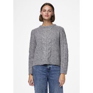 Gebreide Trui - Ronde Hals - Lange Mouwen - Grijs - 50% Gerecycled Polyester