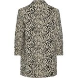 PIECES - Bedrukt Colbert - Beige/Zwart - Polyester