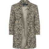 PIECES - Bedrukt Colbert - Beige/Zwart - Polyester