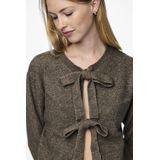 Pieces - Silly - Cardigan - Zwart - 50% Gerecycled Polyester, 40% Polyester, 5% Elastaan, 5% Wol