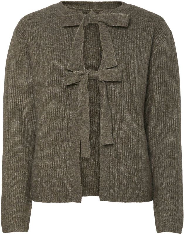 Pieces - Silly - Cardigan - Zwart - 50% Gerecycled Polyester, 40% Polyester, 5% Elastaan, 5% Wol