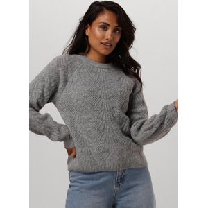 Object Objflora Re Knit Pullover Truien & vesten Dames - Sweater - Hoodie - Vest- Grijs