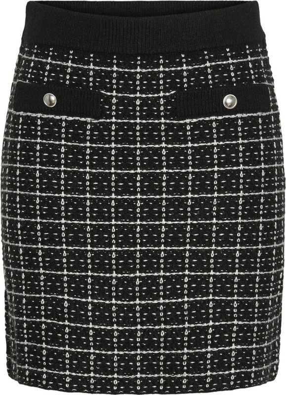 PIECES - Pcnilja Hw Pa Bc - Gebreide Rok - Zwart