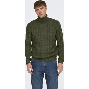 ONLY&SONS - ONSFLETCHER LIFE REG 5 CABEL ROLL KNIT - Gebreide Pullover - Heren