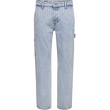 Only & Sons Jeans Onsedge Straight Car Lb 1087tai Dnm 22031087 Light Blue Denim Mannen