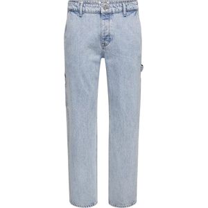Only & Sons Jeans Onsedge Straight Car Lb 1087tai Dnm 22031087 Light Blue Denim Mannen