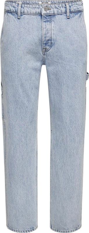 Only & Sons Jeans Onsedge Straight Car Lb 1087tai Dnm 22031087 Light Blue Denim Mannen