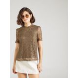 Blouse - Effen - PCOLLINE - Blouseshirt - Kwartmouw - Normale Pasvorm