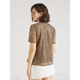 Blouse - Effen - PCOLLINE - Blouseshirt - Kwartmouw - Normale Pasvorm