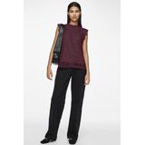 PIECES - PCBARBERA - Top - Merlot - Mouwloos - Slanke Pasvorm