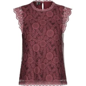 PIECES - PCBARBERA - Top - Merlot - Mouwloos - Slanke Pasvorm