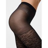 PIECES - PCRABINE - Panty - Zwart - 0 Denier, Glanzend Uiterlijk