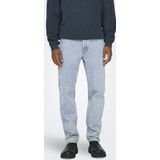 Only & Sons Jeans Onsedge Straight Car Lb 1087tai Dnm 22031087 Light Blue Denim Mannen