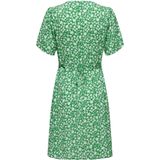 Jerseyjurk - V-Hals - Korte Mouwen - Mini-Lengte - Riem in de Taille - Regular Fit