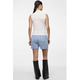 PIECES Dames Pcmadison Sl Draped Noos Bc Top - Cloud Dancer