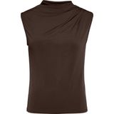 PIECES Dames Pcmadison Sl Draped Noos Bc Top - Cloud Dancer